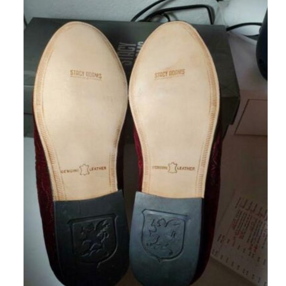 (NIB) Stacy Adams Burgundy Velour Loafer 10.5